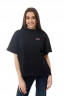 Koszulki i topy damskie - WRANGLER HIGH NECK GIRLFRIEND BLACK W7Q9GH100 S - miniaturka - grafika 1