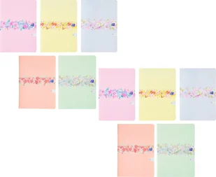 Oxford Oxford zeszyt a5 60 k kratka flowers pastel 10szt - Zeszyty szkolne - miniaturka - grafika 1