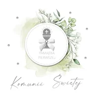 Pamiątka Pierwszej Komunii Świętej - Kartka Komunijna z życzeniami KLAS2 - miniaturka - grafika 1