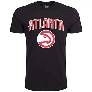 Koszulki męskie - New Era New Era męska koszulka Atlanta Hawks czarny czarny X-S 11546158 - grafika 1