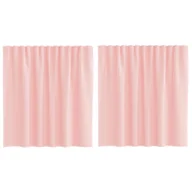 Zasłony - vidaXL Zasłony woalowe z kieszeniami na drążek 2 szt. Różowe - miniaturka - grafika 1