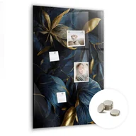 Tablice i flipcharty - Dekoracyjna Tablica Magnetyczna - Wzór Mroczny kwiatowy - 60x90 + magnesy - miniaturka - grafika 1