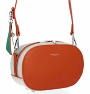 Torebki damskie - Torebka damska listonoszka David Jones Pomarańczowa/Beżowa - miniaturka - grafika 1