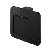 Stojaki i wieszaki na papier toaletowy - Uchwyt na papier z klapką Futura Black czarny - miniaturka - grafika 1