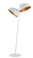 Lampy stojące - Stojąca lampa podłogowa Sfera kopuły białe miedziane - miniaturka - grafika 1