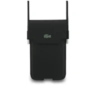 Etui i futerały do telefonów - Lacoste Universal Sleeve Crossbody Petit Pique Metal Logo XL Czarny - miniaturka - grafika 1