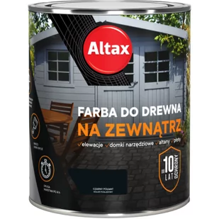 Farba do drewna na zewnątrz ALTAX 750 ml czarny półmat - Farby i impregnaty do drewna - miniaturka - grafika 1