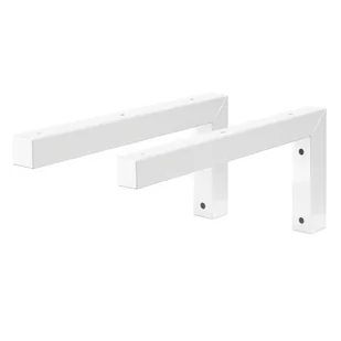 Wspornik ścienny, zestaw 2 szt., kątownik L 300x150 mm, biały, stal ML-Design - Meble łazienkowe - miniaturka - grafika 1