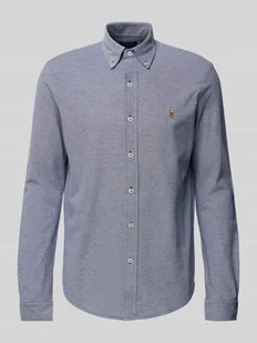 Koszula casualowa o kroju slim fit z wyhaftowanym logo - Koszule męskie - miniaturka - grafika 1