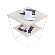 Ławy i stoliki kawowe - Stolik kawowy z półką w stylu skandynawskim dąb sonoma T3-H74 - miniaturka - grafika 1