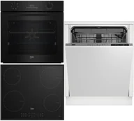Zestawy AGD - Zestaw AGD do zabudowy Beko Piekarnik BCBIE17300KSB + Płyta indukcyjna HII64205MTB + Zmywarka BDIN25324 - miniaturka - grafika 1