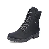 Botki damskie - Rieker Damskie botki sznurowane 78520, damskie botki, Czarny 00, 41 EU - miniaturka - grafika 1