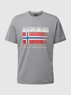 T-shirt z nadrukiem z logo i napisem model ‘S-KREIS’ - Koszulki męskie - miniaturka - grafika 1