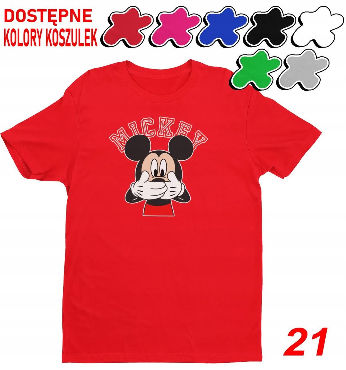 Dziecięca Koszulka Z Nadrukiem Duży Wybór Myszka Miki Różne -M 134-140