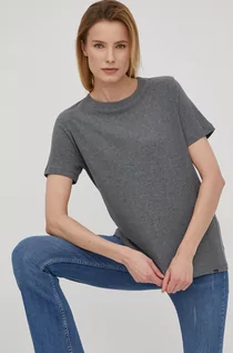 Koszulki i topy damskie - Superdry t-shirt bawełniany kolor szary - grafika 1