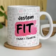 Kubki - Kubek z napisem - Jestem FIT - miniaturka - grafika 1
