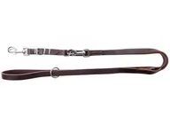 Smycze dla psów - Dingo Smycz składana Skóra natłuszczana 220 cm brązowa 8372 - miniaturka - grafika 1