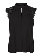 Bluzki damskie - Vero Moda Bluzka "Vmmilla" w kolorze czarnym - miniaturka - grafika 1