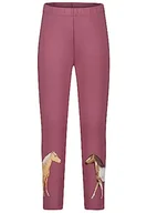 Legginsy - SALT AND PEPPER Dziewczęce legginsy z nadrukiem koni, Mauve, 116 cm - miniaturka - grafika 1