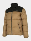 Kurtki męskie - 4F, Kurtka męska puchowa, Brązowy, H4Z22-KUMP005, rozmiar XL - miniaturka - grafika 1