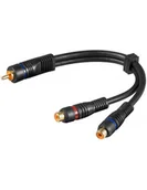 Kable - Wentronic AUDIO/VIDEO CABLE (wtyczka cinch na 2 X cinch Kupplung) 0,2 m 4040849509308 - miniaturka - grafika 1