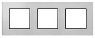 Klawisze i ramki - Ospel ARIA Ramka potrójna szczotkowane aluminium ARIA R-3UAC/62/25 - miniaturka - grafika 1