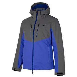 4F Męska kurtka narciarska Kumn011 Jeans, antracyt, rozmiar L, antracytowy - Kurtki męskie - miniaturka - grafika 1
