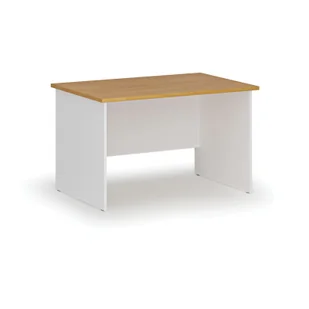 Biurko proste PRIMO WHITE, 1200 x 800 mm, biały/buk - Biurka - miniaturka - grafika 1