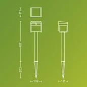 Lampy ogrodowe - Philips Lampa z grotem ziemnym LED Ezra UE, tworzywo sztuczne, IP44 - miniaturka - grafika 1