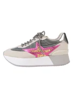 Trampki damskie - Liu Jo Sneakersy "Dreamy" w kolorze beżowo-szaro-różowym - miniaturka - grafika 1