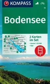 Przewodniki - Jezioro Bodeńskie Bodensee 2025 Mapa Turystyczna x 2 Etui Kompass 11 - miniaturka - grafika 1