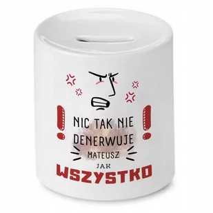 Skarbonka dla Mateusza na Urodziny Idealny Prezent z Nadrukiem ze Zdjęciem - Skarbonki - miniaturka - grafika 1