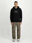 Bluzy męskie - Alpha Industries Bluza z kapturem Basic Hoody BL TPU (148346) black/shiny - miniaturka - grafika 1