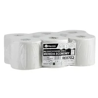 Stojaki na ręczniki papierowe - Ręcznik papierowy w roli biały makulatura 1-warstwowy 1x20g 210m gofrowany MERIDA ECONOMY CENTER PULL MINI 6szt. /REB702/ - miniaturka - grafika 1