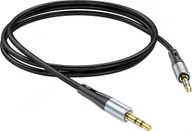 Kable komputerowe i do monitorów - HOCO kabel AUX Jack 3,5 mm męski do Jack 3,5 mm męski UPA22 1 m czarny - miniaturka - grafika 1