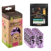 Woreczki na psie odchody - STARCHBAG Kompostowalne BIOworki na odchody 8 rolek x 15 szt. kol. liliowy + GRATIS! - miniaturka - grafika 1