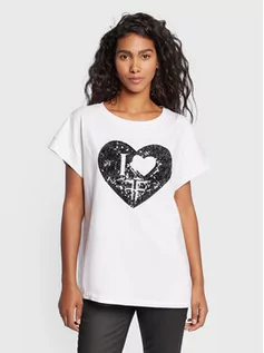 Koszulki i topy damskie - Fracomina T-Shirt FR22WT3034J401N5 Biały Regular Fit - grafika 1