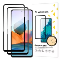 Szkła hartowane na telefon - Wozinsky zestaw 2x super wytrzymałe szkło hartowane Full Glue na cały ekran z ramką Case Friendly Xiaomi Redmi Note 10 Pro czarny hurtel-76977-0 - miniaturka - grafika 1