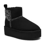 Śniegowce damskie - EMU Australia Skórzane śniegowce Stinger Knit Flatform z dodatkiem wełny - miniaturka - grafika 1