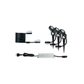 Lampy ogrodowe - Paulmann opraw oświetleniowych Paulmann 93696 Outdoor Plug & Shine-częściowy zestaw podstawowy zestaw Spot Sting IP67 3000 K 3 X 6 W 24 V możliwość przyciemniania lampy 936.96 kołek doziemny LED oświe 936.96 - miniaturka - grafika 1