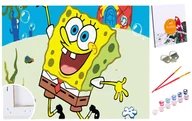 Malowanie po numerach - Zestaw Do Malowania Po Numerach, 20X30 Cm, Sponge Bob Kańciastoporty - miniaturka - grafika 1
