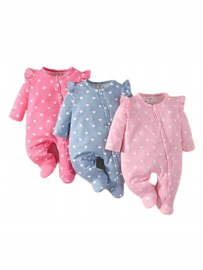 SHEIN ŚPIOCHY DZIEWCZĘCE RÓŻOWE W SERCA DŁUGIE 2PACK 68 1Ł5D