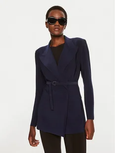 NORMA KAMALI Marynarka KK2244PLB80951 Granatowy Slim Fit - Marynarki i żakiety damskie - miniaturka - grafika 1