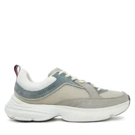 Sneakersy męskie - Sneakersy Tommy Hilfiger FM0FM05384 Szary - miniaturka - grafika 1