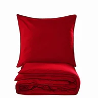 Pościel - Pościel Basic Bawełniana 140X200 Czerwona - miniaturka - grafika 1