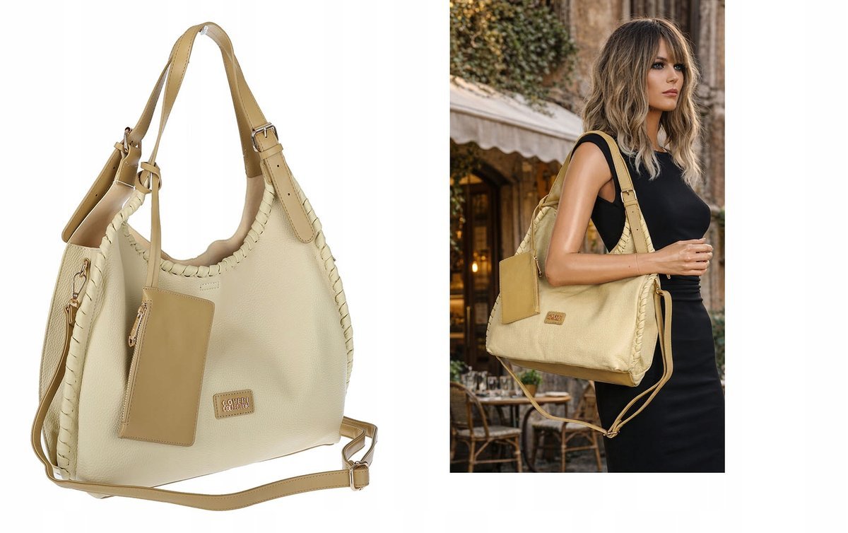 Torebka Damska Listonoszka Worek Shopper Torba na Ramię CC6693 Żółta