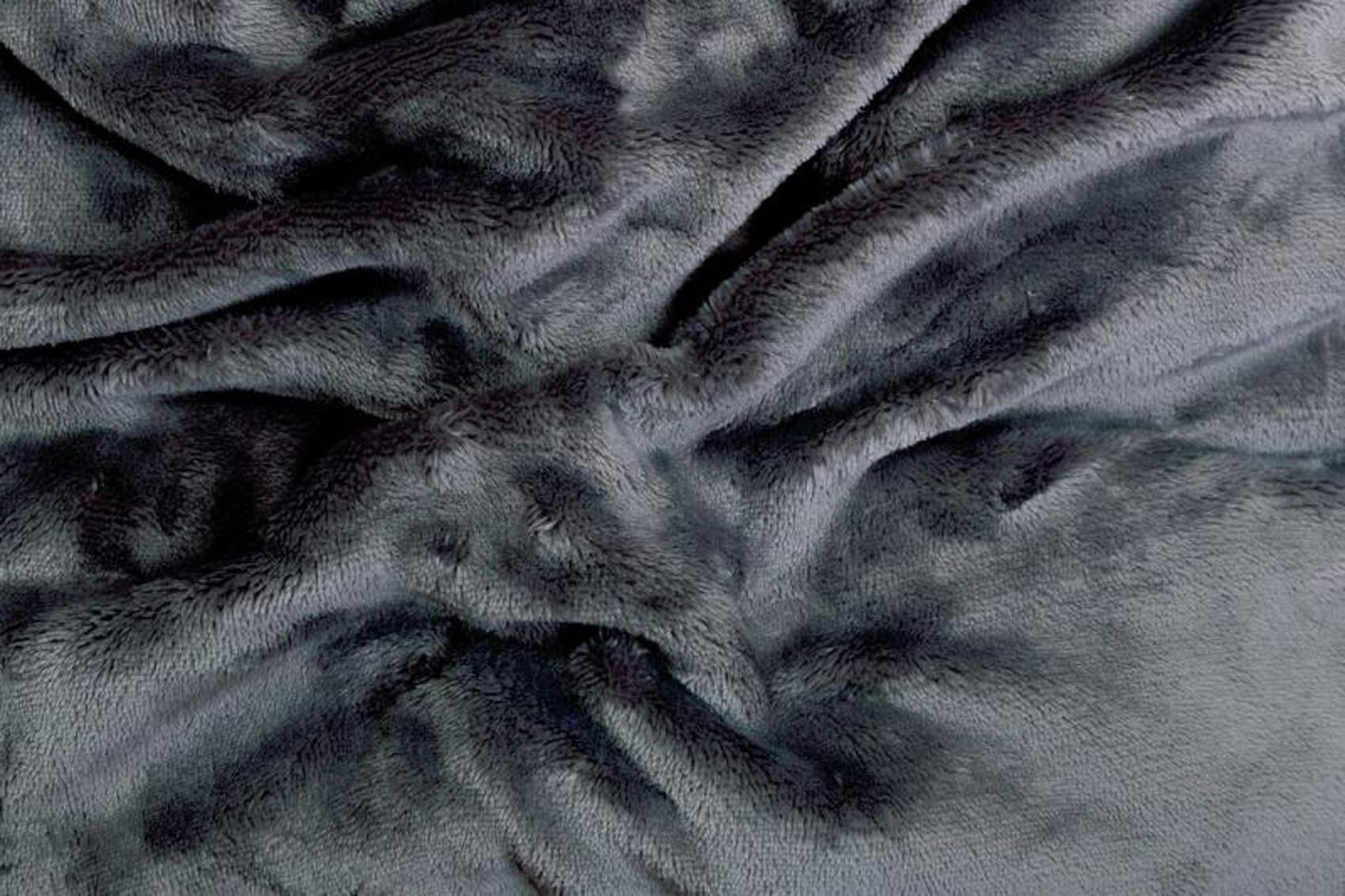 Prześcieradło z mikroflaneli ciemnoszare 90x200x20 cm