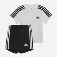 Dresy i komplety dla chłopców - Komplet chłopięcy letni (koszulka + spodenki) Adidas Essentials Sport Set H65817 86 Biały/Czarny (4065424189874) - miniaturka - grafika 1
