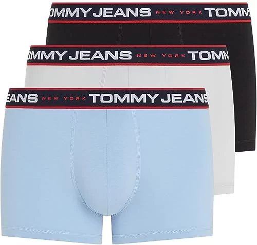 Tommy Jeans Bokserki męskie, Czarny/jasny odlew/niebieski (Chambray Blue),  XXL - Ceny i opinie na Skapiec.pl