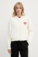 Bluzy damskie - Karl Lagerfeld bluza bawełniana damska kolor beżowy z aplikacją A3W20009 - miniaturka - grafika 1